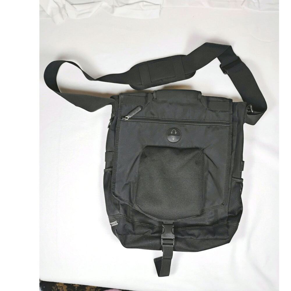 Gap Black Laptop Messenger Bag Briefcase Travel Work Commuter Organizer